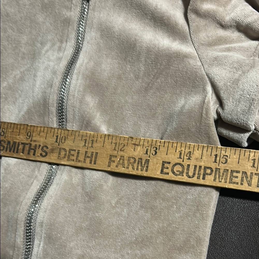 Vintage Y2K Juicy Couture Tan Hooded Zip-Up Jacket hoodie - Picture 8 of 11